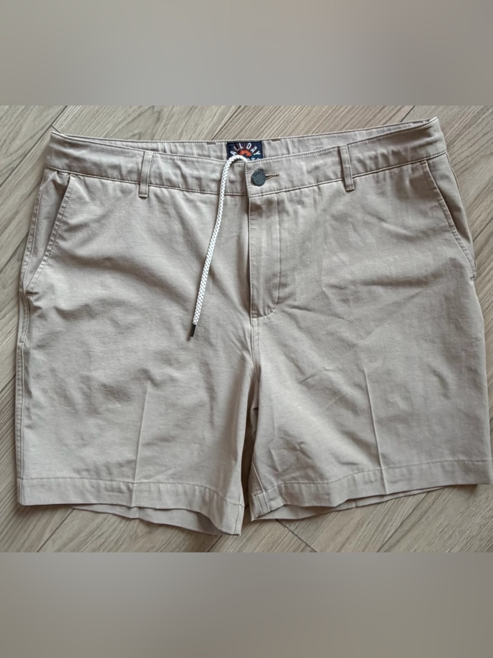 Faherty All Day Shorts Men's Casual Drawstring 7” Shorts - Beige Sz 36